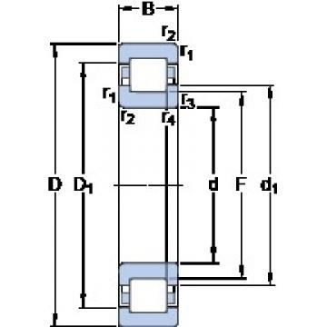 20 mm x 52 mm x 15 mm  SKF NUP 304 ECP упорные шарикоподшипники