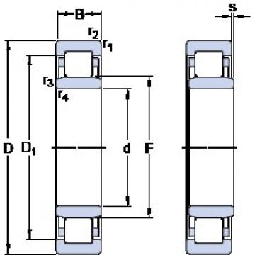 110 mm x 240 mm x 50 mm  SKF NU 322 ECP упорные шарикоподшипники