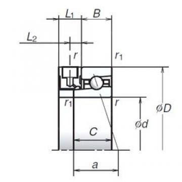 50 mm x 72 mm x 12 mm  NSK 50BER19XE радиально-упорные шарикоподшипники