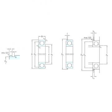 95 mm x 170 mm x 32 mm  SKF 6219NR радиальные шарикоподшипники