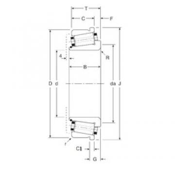 101,6 mm x 165,1 mm x 39,5 mm  Gamet 141101X/141165XC конические роликовые подшипники