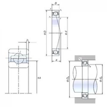 55 mm x 90 mm x 18 mm  NSK 55BER10S радиально-упорные шарикоподшипники