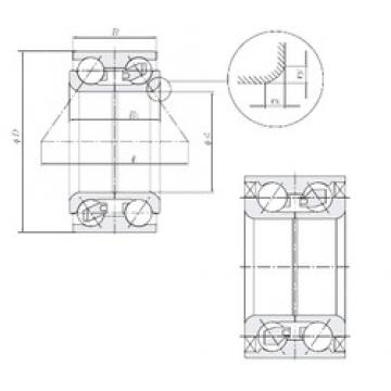 43 mm x 79 mm x 41 mm  NTN AU0907-7LXL/588 радиально-упорные шарикоподшипники