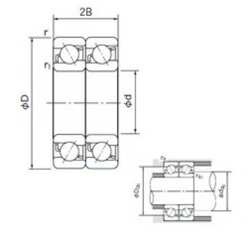 20 mm x 52 mm x 15 mm  NACHI 7304BDT радиально-упорные шарикоподшипники