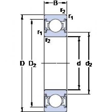 20 mm x 42 mm x 12 mm  SKF 6004-2RSL радиальные шарикоподшипники