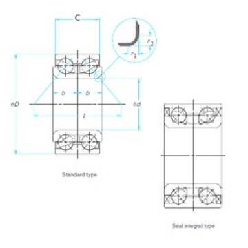 40 mm x 74 mm x 36 mm  NSK ZA-40BWD16CA103** конические роликовые подшипники