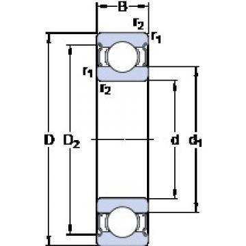 6 mm x 19 mm x 6 mm  SKF 626-2Z радиальные шарикоподшипники