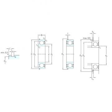 45 mm x 85 mm x 19 mm  SKF 6209-2ZNR радиальные шарикоподшипники