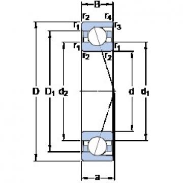 180 mm x 250 mm x 33 mm  SKF 71936 ACD/P4A радиально-упорные шарикоподшипники