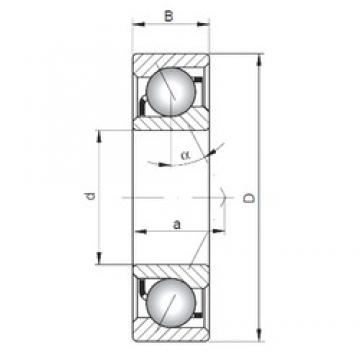 160 mm x 340 mm x 68 mm  ISO 7332 C радиально-упорные шарикоподшипники