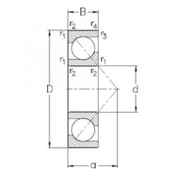 20 mm x 52 mm x 15 mm  NKE 7304-BE-MP радиально-упорные шарикоподшипники