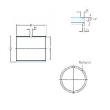 55 mm x 60 mm x 30 mm  SKF PCM 556030 E подшипники скольжения