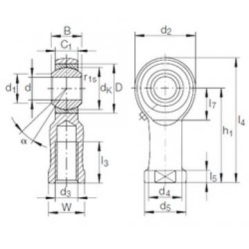 8 mm x 19 mm x 12 mm  INA GIKL 8 PB подшипники скольжения