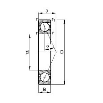 100 mm x 150 mm x 24 mm  FAG B7020-E-T-P4S радиально-упорные шарикоподшипники