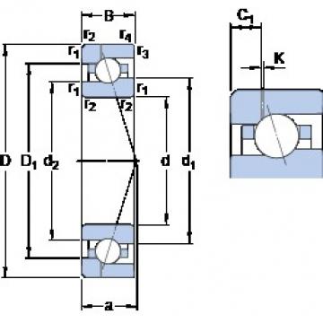 95 mm x 145 mm x 24 mm  SKF 7019 ACE/HCP4AH1 радиально-упорные шарикоподшипники