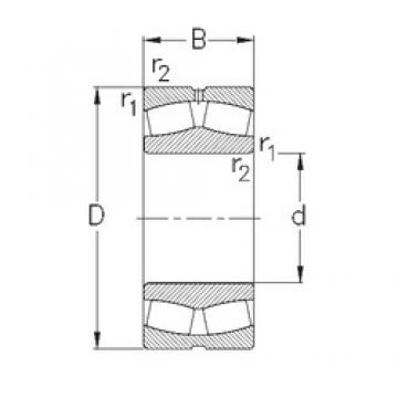 160 mm x 340 mm x 114 mm  NKE 22332-MB-W33 сферические роликоподшипники