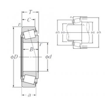 34,976 mm x 69,012 mm x 19,583 mm  NTN 4T-14139/14276 конические роликовые подшипники