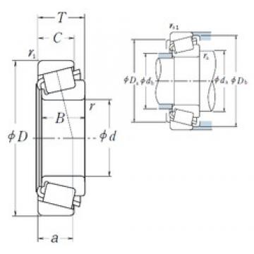 85,725 mm x 161,925 mm x 48,26 mm  NSK 758/752 конические роликовые подшипники