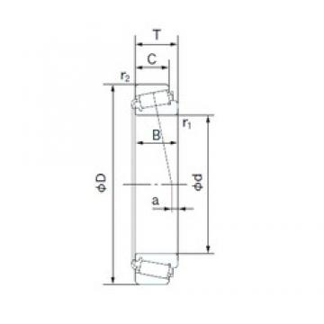 50.000 mm x 82.000 mm x 21.500 mm  NACHI H-JLM104948/H-JLM104910 конические роликовые подшипники