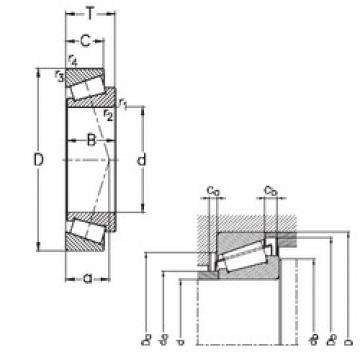 45 mm x 95 mm x 26,5 mm  NKE T7FC045 конические роликовые подшипники