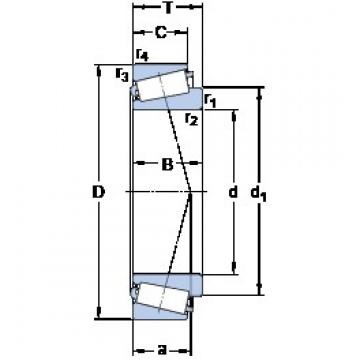 160 mm x 220 mm x 30 mm  SKF T4DB 160 конические роликовые подшипники