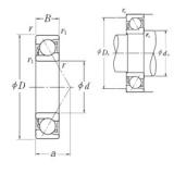 40 mm x 80 mm x 18 mm  NSK 7208 A радиально-упорные шарикоподшипники