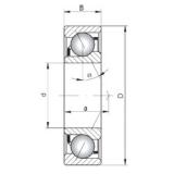 160 mm x 340 mm x 68 mm  ISO 7332 C радиально-упорные шарикоподшипники