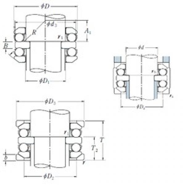 120 mm x 210 mm x 27 mm  NSK 54324XU упорные шарикоподшипники #1 image