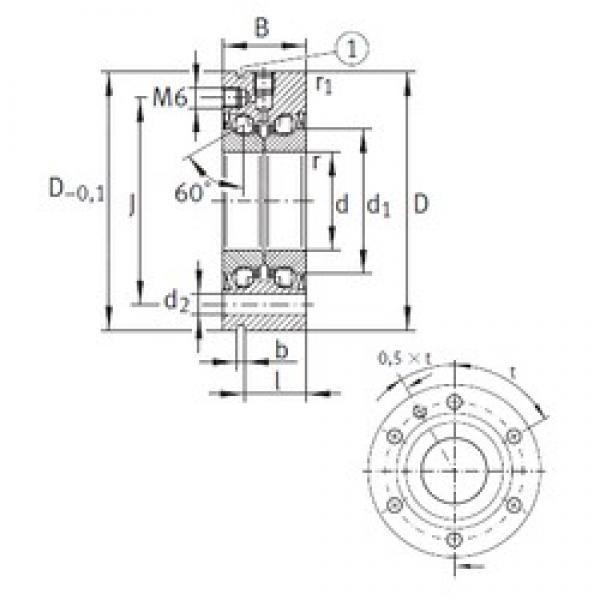 25 mm x 75 mm x 28 mm  INA ZKLF2575-2Z упорные шарикоподшипники #1 image