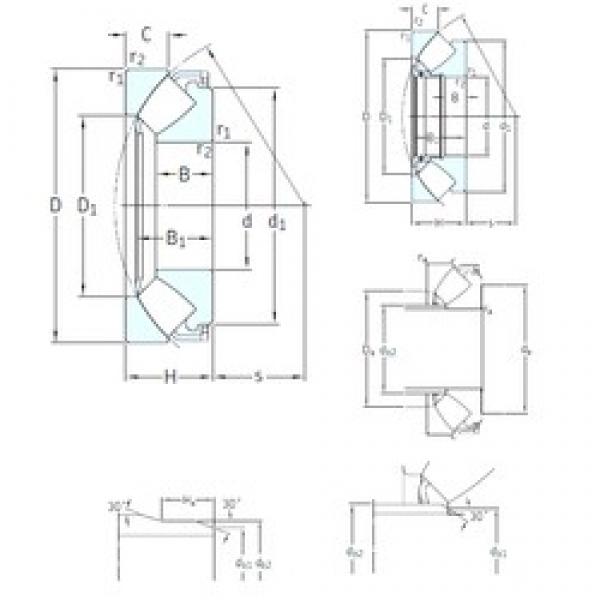 500 mm x 670 mm x 62,5 mm  SKF 292/500 упорные роликоподшипники #1 image