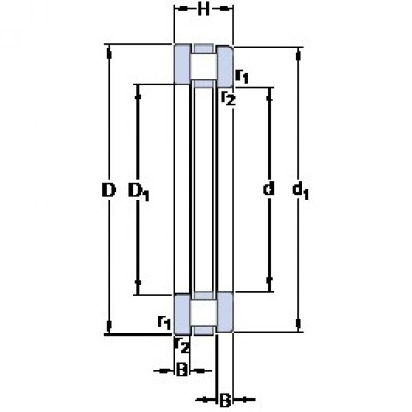 1120 mm x 1320 mm x 34 mm  SKF 891/1120 M упорные роликоподшипники #1 image