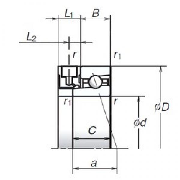 50 mm x 72 mm x 12 mm  NSK 50BER19XE радиально-упорные шарикоподшипники #1 image