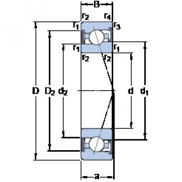 60 mm x 95 mm x 18 mm  SKF S7012 CE/P4A радиально-упорные шарикоподшипники #1 image