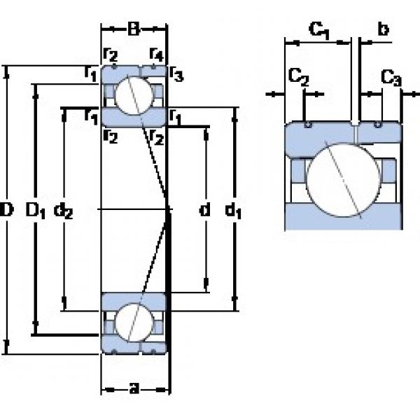 95 mm x 130 mm x 18 mm  SKF 71919 CD/HCP4AL радиально-упорные шарикоподшипники #1 image