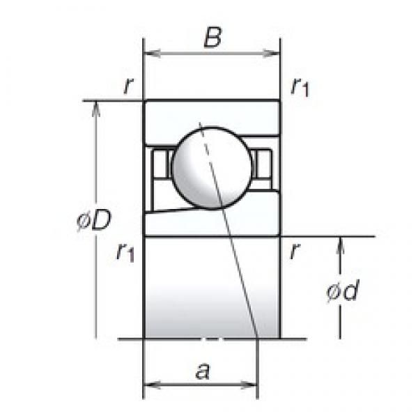 12 mm x 28 mm x 8 mm  NSK 12BGR10X радиально-упорные шарикоподшипники #1 image