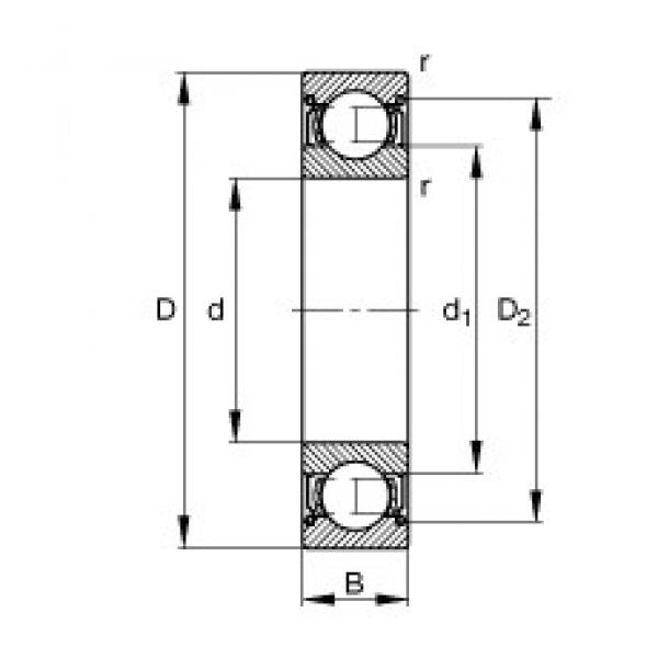 90 mm x 160 mm x 30 mm  FAG 6218-2Z радиальные шарикоподшипники #1 image