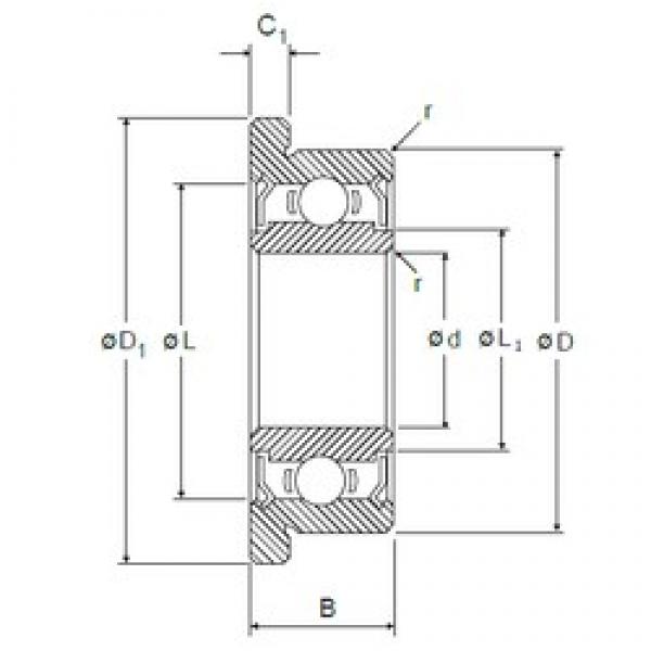 2,5 mm x 7 mm x 3,5 mm  NMB RF-725ZZ радиальные шарикоподшипники #1 image