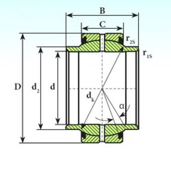 50 mm x 75 mm x 43 mm  ISB GEEM 50 ES 2RS подшипники скольжения #1 image