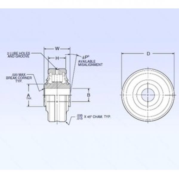 15,875 mm x 7,95 mm x 28,575 mm  NMB ASR10-2A сферические роликоподшипники #1 image