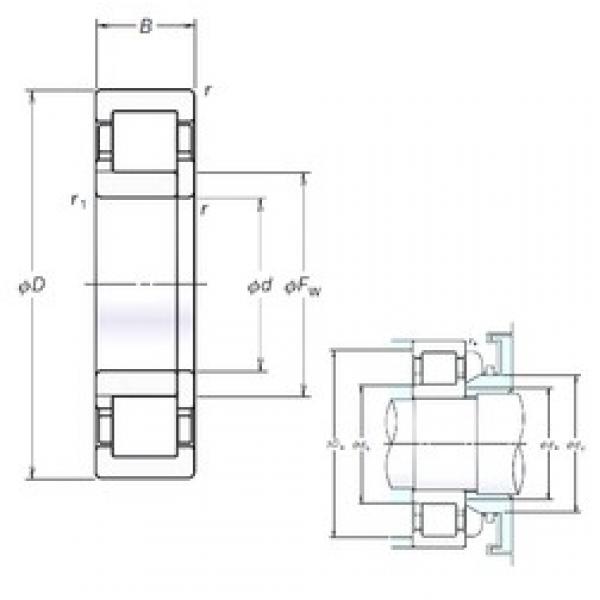 180 mm x 320 mm x 52 mm  NSK NUP236EM цилиндрические роликоподшипники #1 image