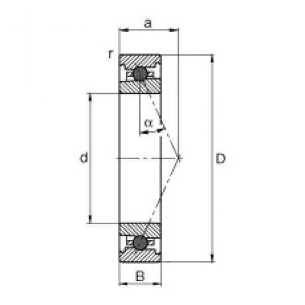 120 mm x 180 mm x 28 mm  FAG HC7024-E-T-P4S радиально-упорные шарикоподшипники #1 image