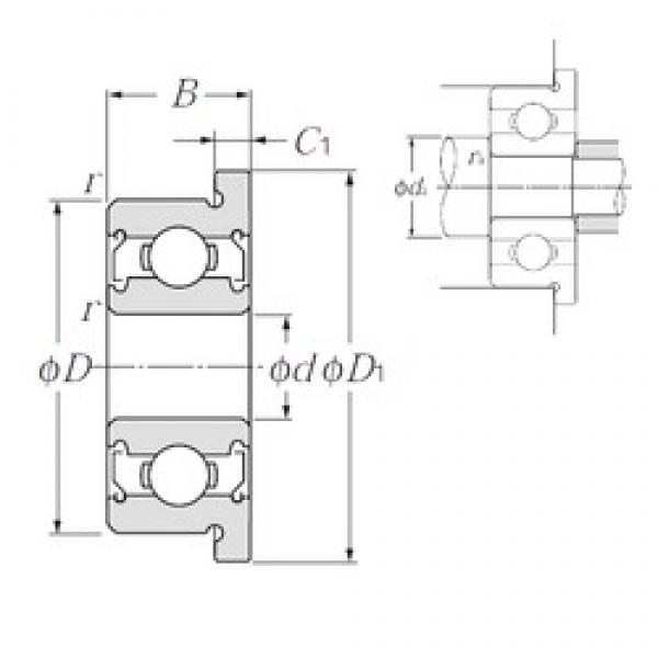 3 mm x 6 mm x 2,5 mm  NTN FL673SSA радиальные шарикоподшипники #1 image