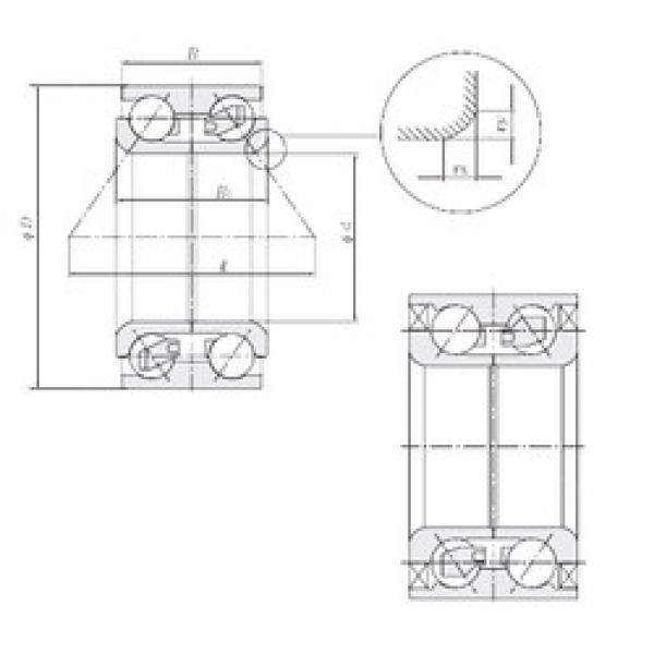 43 mm x 79 mm x 41 mm  NTN AU0907-7LXL/588 радиально-упорные шарикоподшипники #1 image