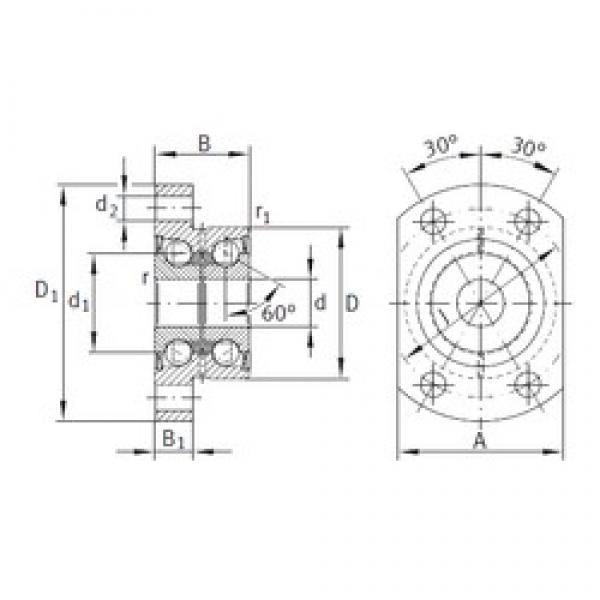 8 mm x 32 mm x 20 mm  INA ZKLFA0850-2RS радиально-упорные шарикоподшипники #1 image