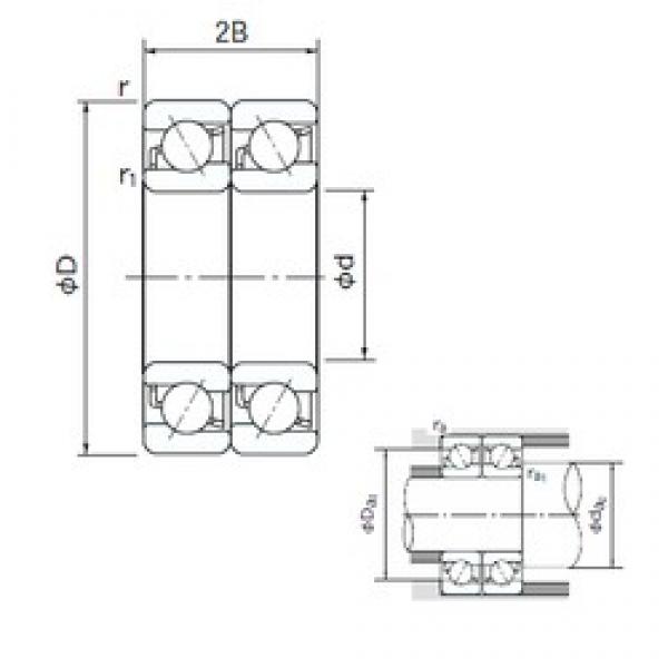 20 mm x 52 mm x 15 mm  NACHI 7304BDT радиально-упорные шарикоподшипники #1 image