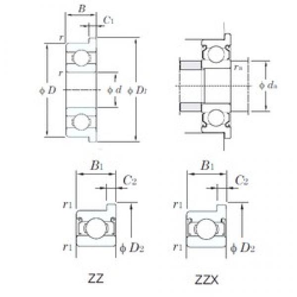 7 mm x 19 mm x 6 mm  KOYO F607ZZ радиальные шарикоподшипники #1 image