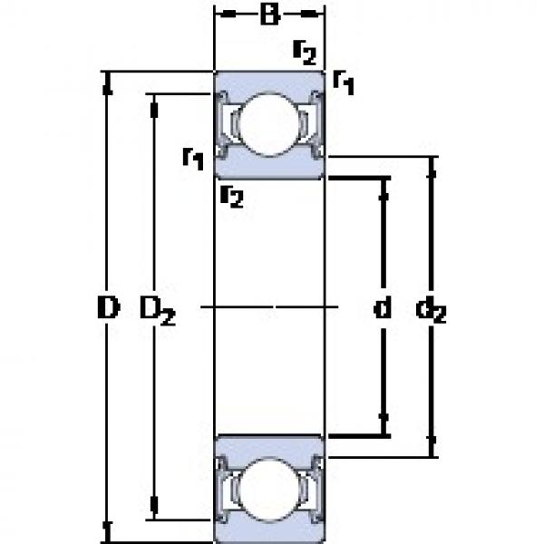 20 mm x 42 mm x 12 mm  SKF 6004-2RSL радиальные шарикоподшипники #1 image