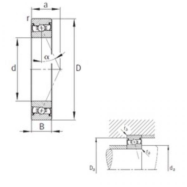 80 mm x 110 mm x 16 mm  FAG HSS71916-E-T-P4S радиально-упорные шарикоподшипники #1 image