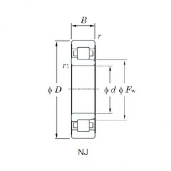 90 mm x 160 mm x 30 mm  KOYO NJ218 цилиндрические роликоподшипники #1 image