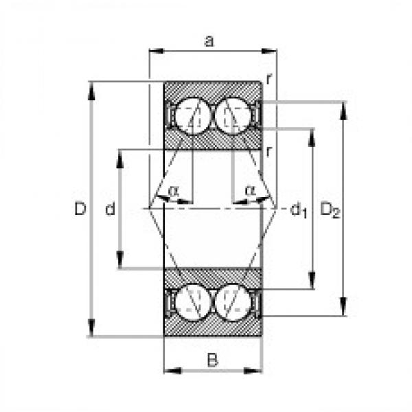 12 mm x 28 mm x 12 mm  FAG 3001-B-2RSR-TVH радиально-упорные шарикоподшипники #1 image